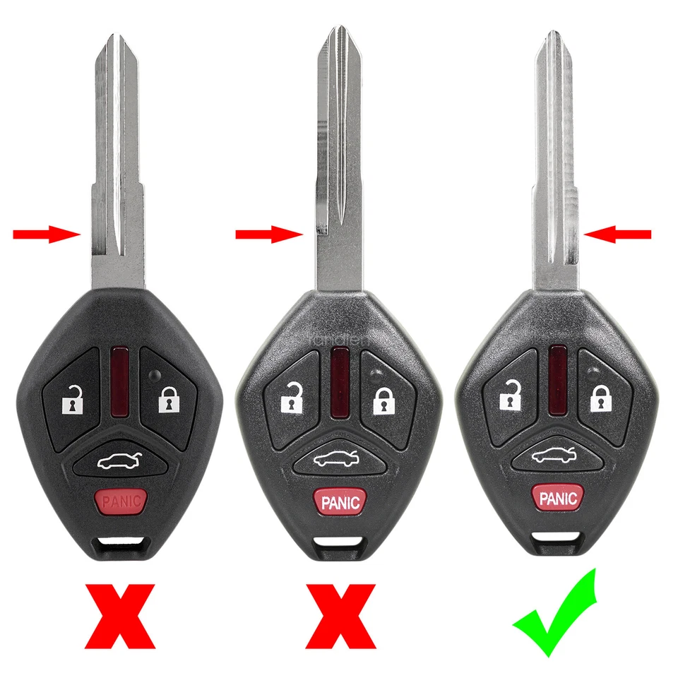 2 para Mitsubishi Lancer Galant 2007-2012 cabezal remoto coche llavero OUCG8D-620M-A Foto 2 de 4