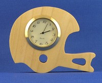 Football Helmet Mini Clock - Hand Cut W/ Insert Football Helmet Mini Clock - Hand Cut W/ Insert