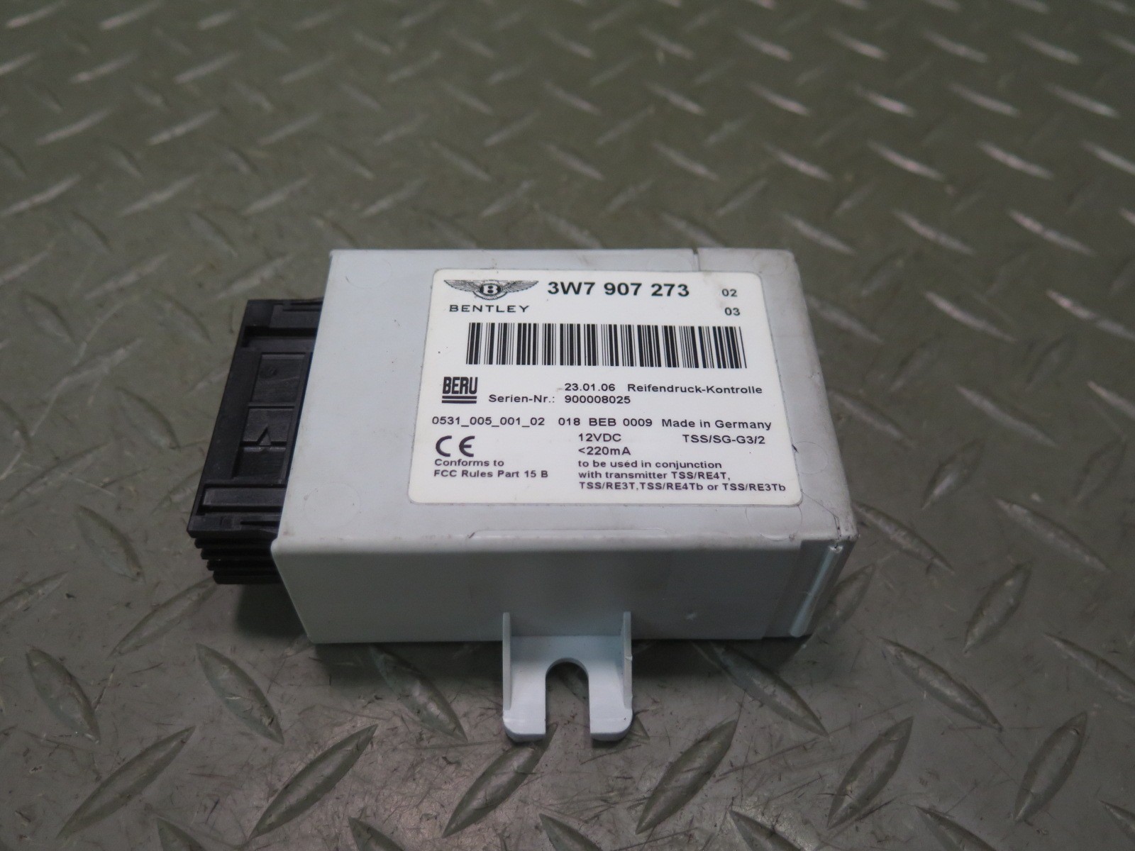 2006-2012 BENTLEY FLYING SPUR TPMS TIRE PRESSURE CONTROL MODULE UNIT 3W7907273