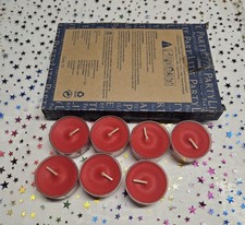 Lot Of 7 Brand New Never Used Partylite Red Apple Orchard Tealight Candles