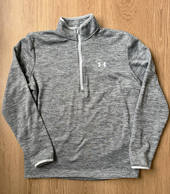 Under Armour ColdGear Quarter Zip Pullover Mens Medium Gray Heather