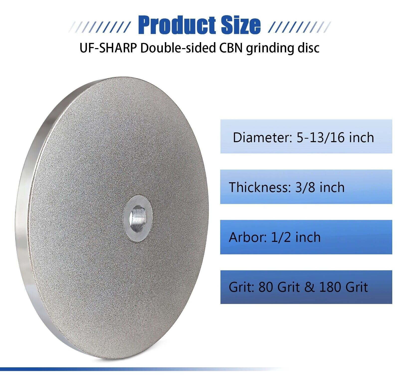 Double-sided CBN Grinding Disk for WS3000, for Sharpening Woodworking...