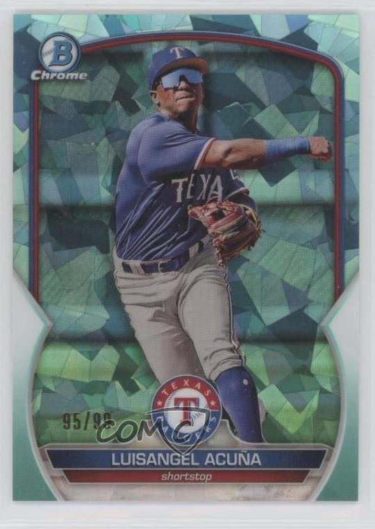 2023 Bowman Chrome Sapphire Prospects Aqua 95/99 Luisangel Acuna Acuña 1b3