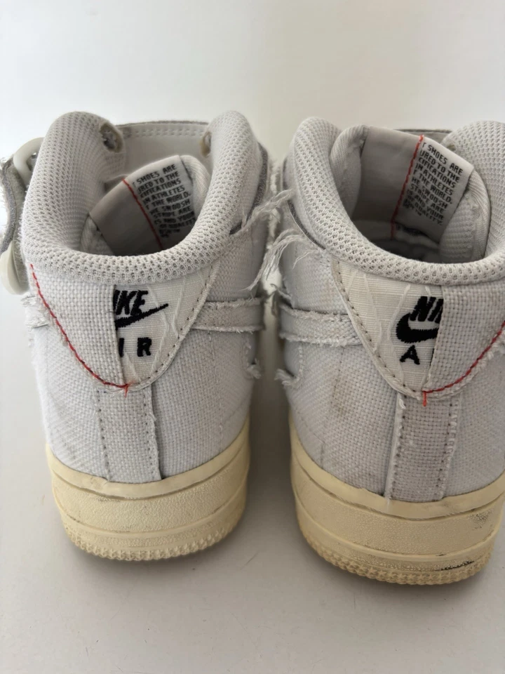 Nike High Top Air Force 1’s - Light Gray And Off White — Women’s Size 6 - Image 4 of 4