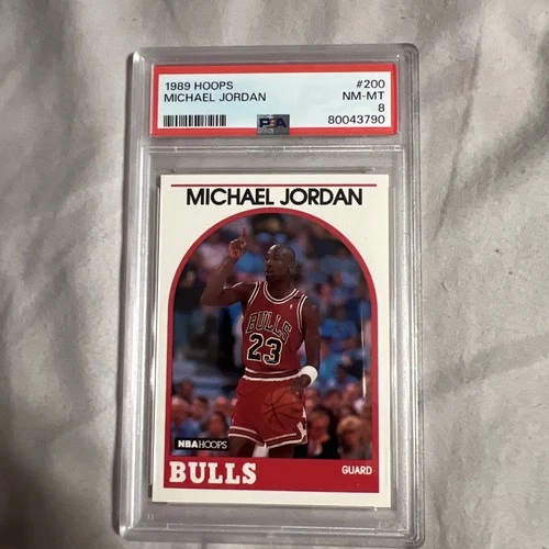 1989 Hoops MICHAEL JORDAN # 200 PSA 8 Real Nice Rare Iconic Vintage Card Bulls