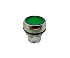 Allen-Bradley 800FM-LF3 22mm Metal Flush Green Illuminated Pushbutton