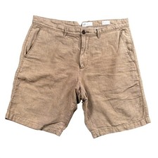 Gap Linen Shorts Mens 34 Tag 33 Khaki Coastal Old Money Quiet Luxury Summer