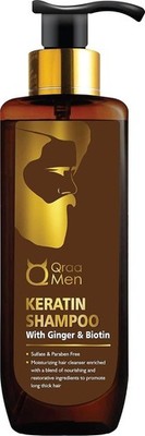Qraa Men Keratin Shampoo für pflegt und dickes Haar 200ml