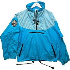 Vintage OP Ocean Pacific 720 Airborne Anorak Windbreaker Jacket Mens Large Blue