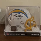 Ron Mix Signed Chargers Speed Mini Helmet Auto HOF Inscription Beckett