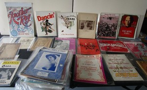 MUSIC SHEETS PLAY PROGRAMS + 1900S-1960S ?-75 PCS  LOT- EPHEMERA  16  LB BX #20