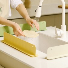 Silicone Kitchen Sink Splash Guard 15.94" Faucet Water Barrier Suction Cup