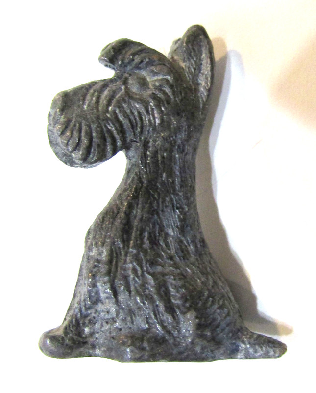 Miniature 1.5" Scottie 1960s Small Scotty Dog Vintage Pewter Figurine Toy Game
