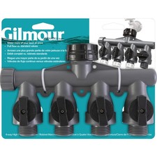 Gilmour Heavy Duty 4 Way Garden Hose Splitter Quad Water Hose Splitter With ...
