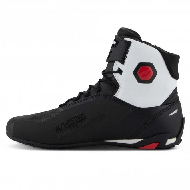Botas con cordones al tobillo Alpinestars - Zapatos de montar Faster-4 para hombre (negro/blanco/rojo) Foto 3 de 4