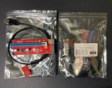 QTY 2 - PCI-E Riser Card PCIe 1x to 16x GPU Free Fast Shipping!