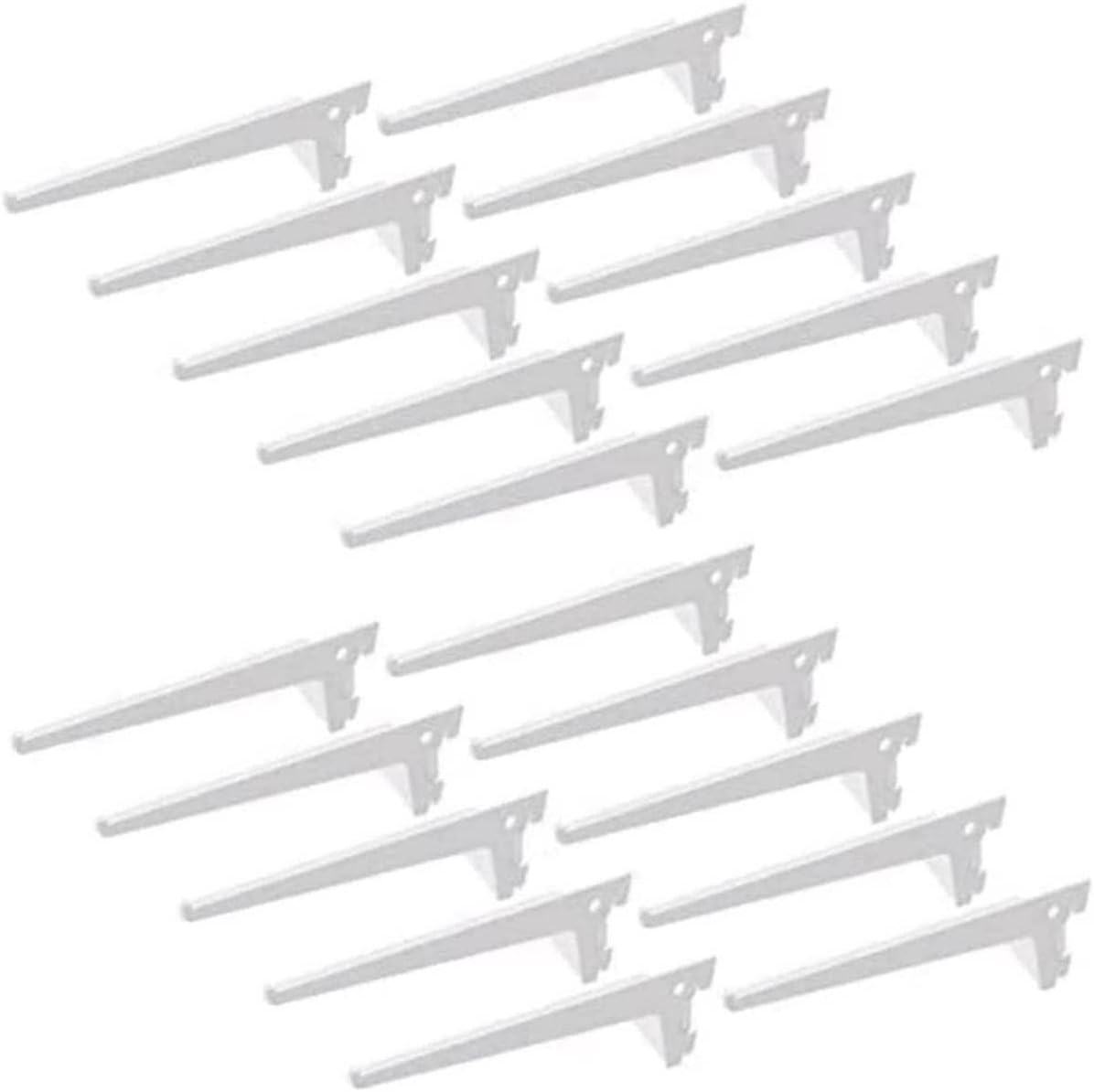 Emuca Shelf Brackets Single Slot Wall Rail Grid Dimension 50mm White New