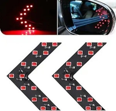 2V 3528-14SMD Hidden Arrow LED Turn Signal for Rear View Mirror, U Color: Red