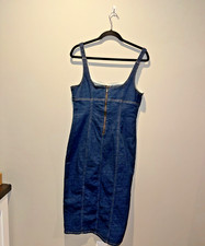 NEW Wild Fable Women's Denim Maxi Bodycon Dress Dark Wash Size Medium