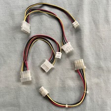Molex IDE Hard Drive Floppy Fan Y Splits Power Internal Cable Connectors 4 Pin M