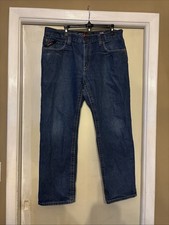 GUC MEN  S ARIAT M3 LOOSE STRAIGHT JEANS SIZE 34 WAIST 30 INSEAM 34x30 FR FLAME