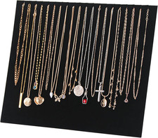 20 Slot Velvet Necklace Display Board Stand For Jewelry Shop Black Metal Velvet