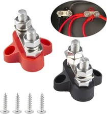  1/4" M8 12-48V Bus Bar Terminal Block Power Stud Battery Junction Post