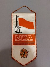 DDR Tischfahne/ Tischwimpel NVA Milit&auml;rbezirk Neubrandenburg Tr&auml;ger des Karl-Mar