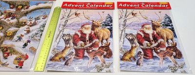 5 Santa Christmas Advent Calendars Lot Elf Magic Elves Reindeer Vermont SEALED