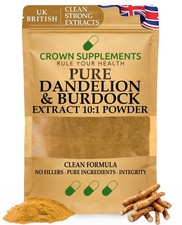 Pure Dandelion & Burdock Root Powder Extract 10:1 | Crown Supplements UK