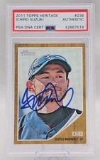 2011 Topps Heritage #238 Ichiro Suzuki PSA/DNA Authentic Auto. Sharp & Centered!