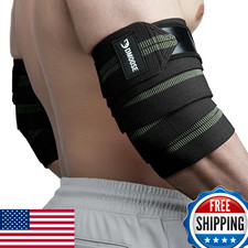 DMoose Fitness 40" Adjustable Elbow Wraps for Weightlifting  Pain Relief Pair 