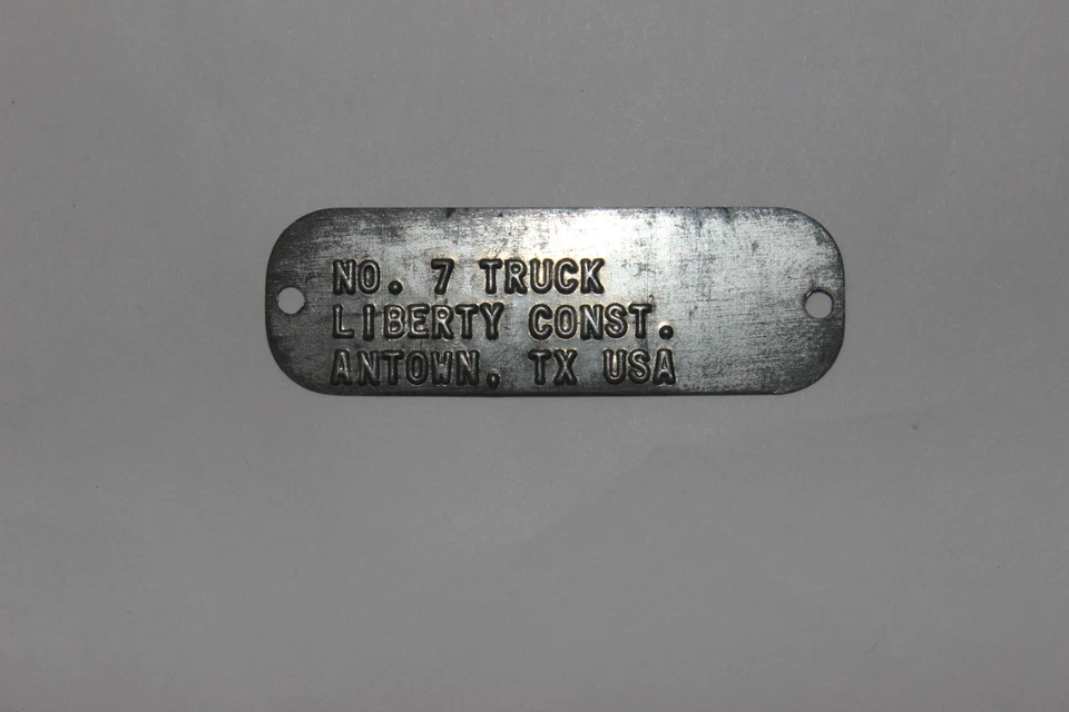 Custom Metal Embossed Personalized Galvanized Steel Data Name Plate - Image 1 of 1
