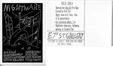 East Village Art Gallery Exhibition/Group Show Card/Mailer "Nightmare" 1983