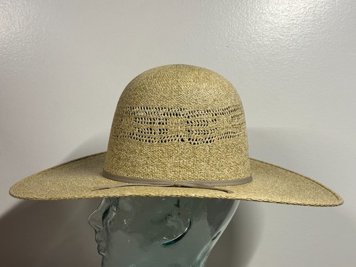 Unfinished Open Crown Western Straw Hat NEW Unsized Unfinished - Picture 2 of 7