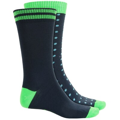 Mens NWT ESPRIT Socks Dress Casual 6 prs Black/green Sz:L(10-13)