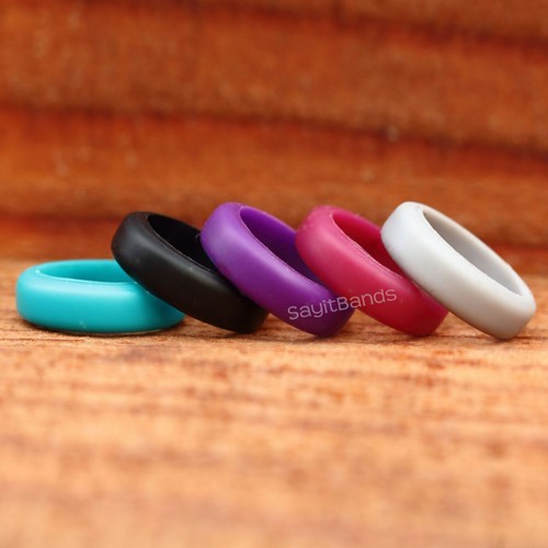 Two Womens Silicone Rings - Great Wedding Band Replacement for Active Livestyles - Picture 10 of 103