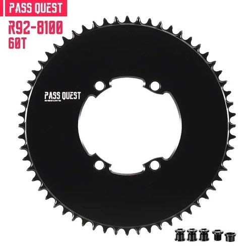 110mm BCD Chainweel 46T-58T Chainring R110-DU Fixed/Hollowed R92-810 Aero Style - Picture 45 of 46