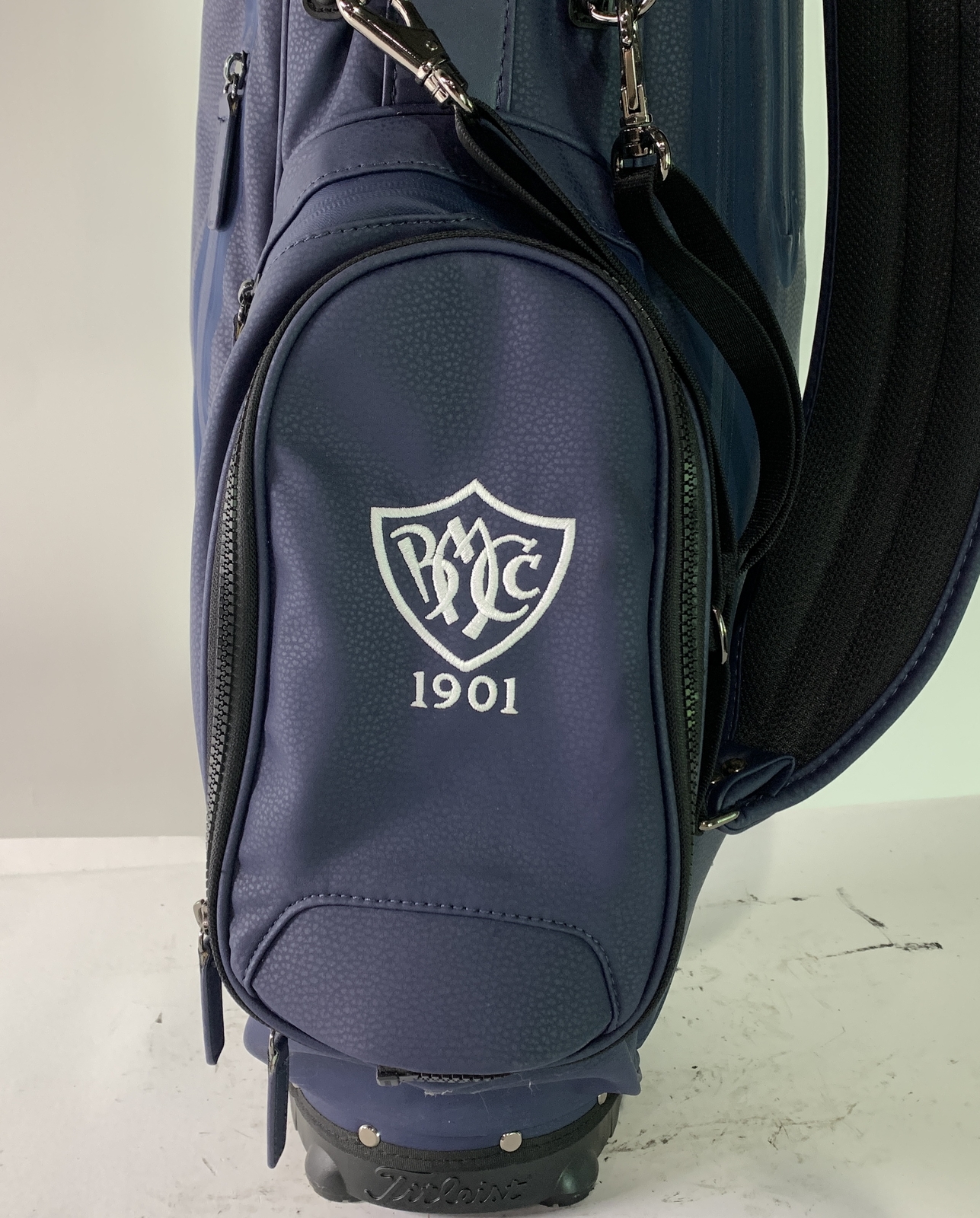 Titleist Linksmaster Links Stand Golf Bag Navy Blue 3way Divide Single Strap eBay