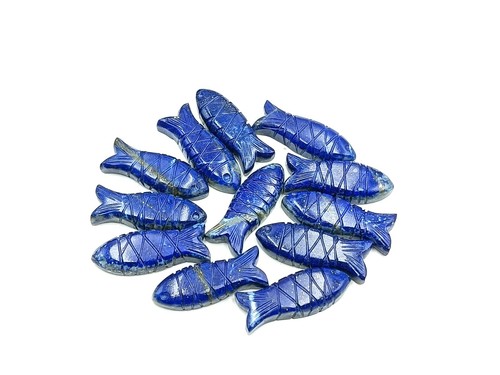 Hand-Carved Natural Crystal Fish Pendant Unique Gemstone Fish Shape Handmade - Picture 12 of 68