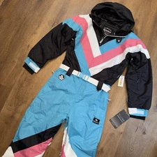 Tipsy Elves Ski Suit Snowsuit Mens One Piece Snow Bib Pastel Pro NWT NEW Medium
