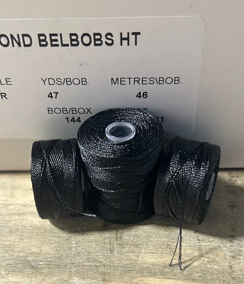 T-70 STYLE R COATS BLACK SIDELESS NYLON BOBBINS 1 GROSS (144 PCS) - Image 3 of 3