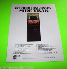 SIDE TRAK 1979 ORIGINAL NOS VINTAGE ARCADE GAME SALES FLYER RETRO image