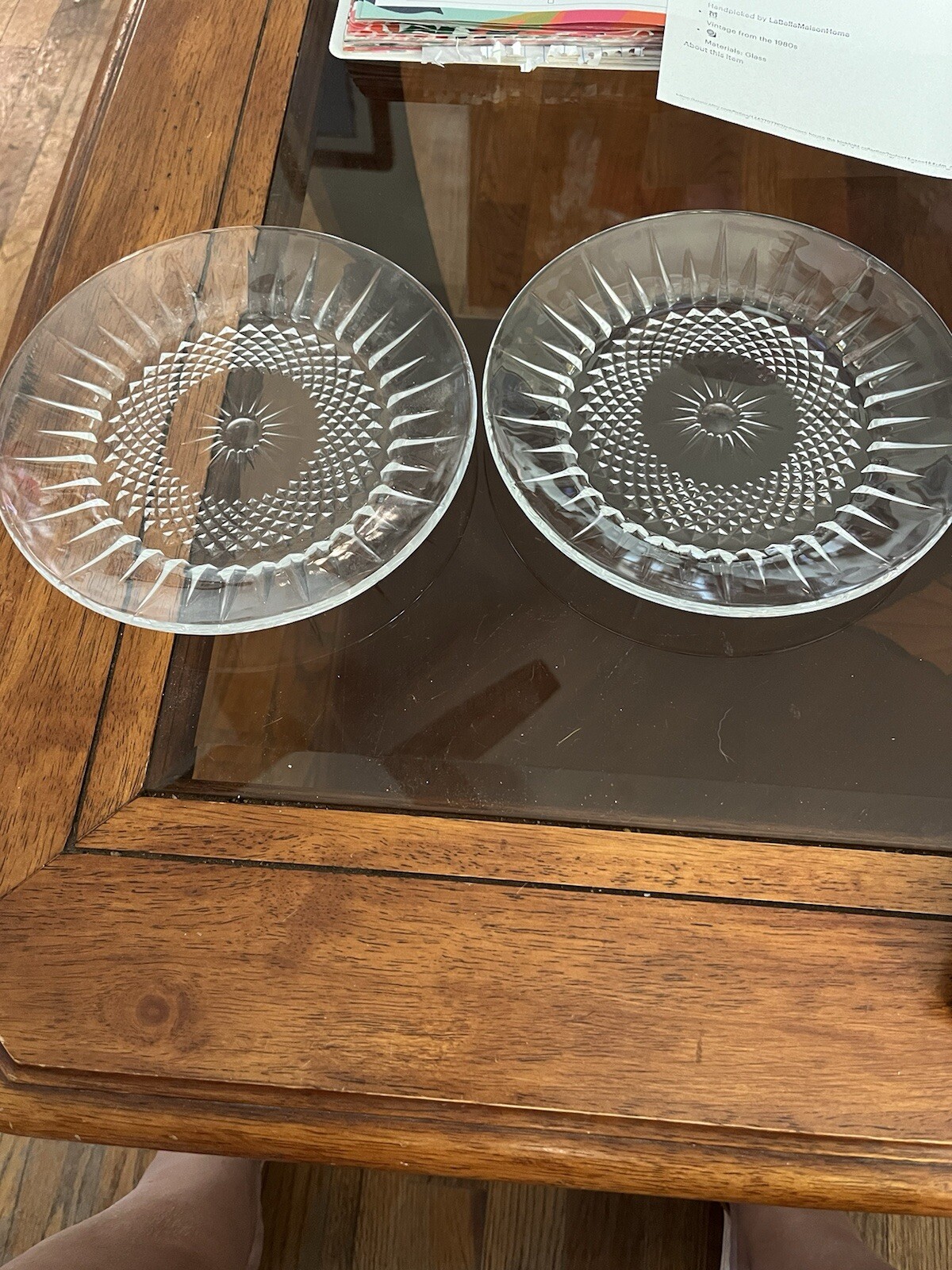 Set Of Two Vintage D’Arques Durand Diamant Salad Plates