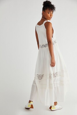animal print lace dress Sundown Mesh Slip Dress Cream/Black / L main image 0