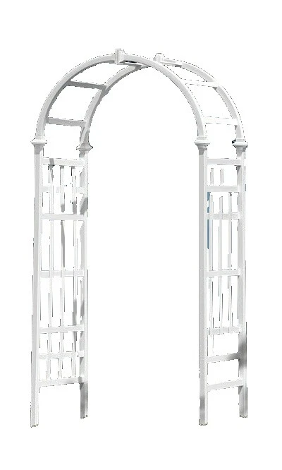 白色花园拱门和拱门