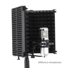 Microphone Isolation Shield 3-Panel for Recording Studio / Live Broadcast US