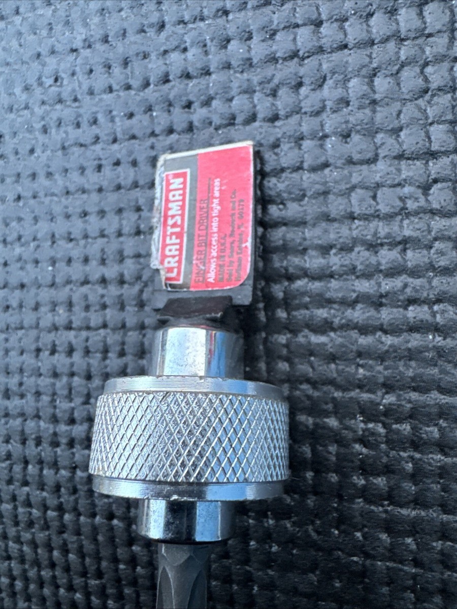 Sears Craftsman USA MADE Nos Thumb Finger Bit Driver 1/4” SILVER