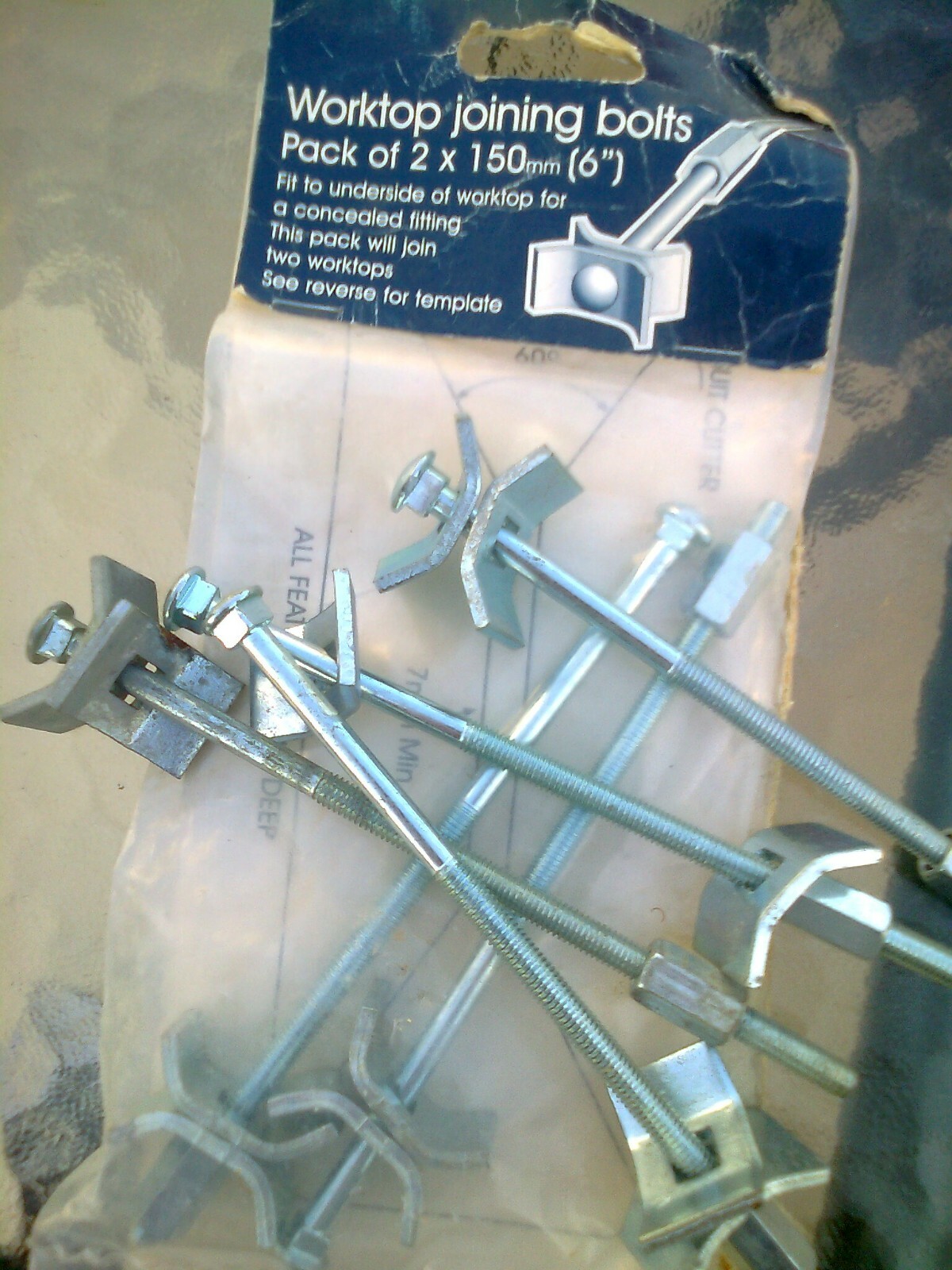 WORKTOP JOINING BOLTS x 6