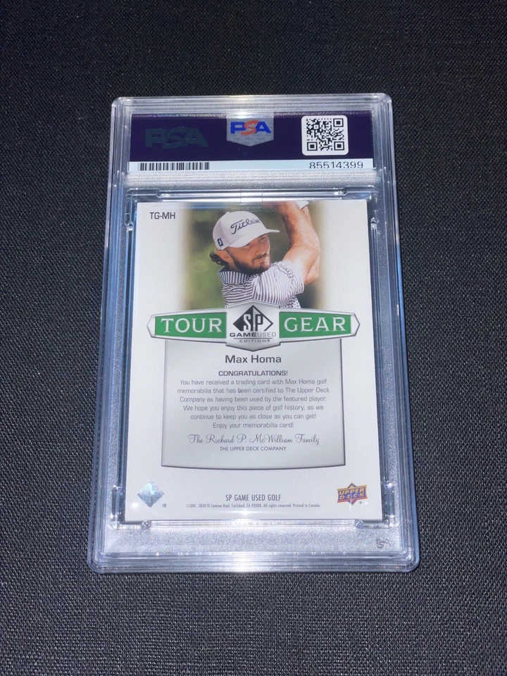 Max Homa Signed 2024 SP Game Used Tour Gear PSA Slabbed Golf Card - Image 2 of 2